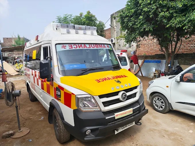 Sanjeevani ambulance service vehicle in Hisar