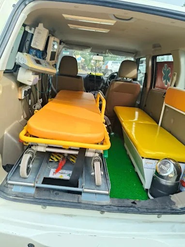 Ambulance seating and medical area